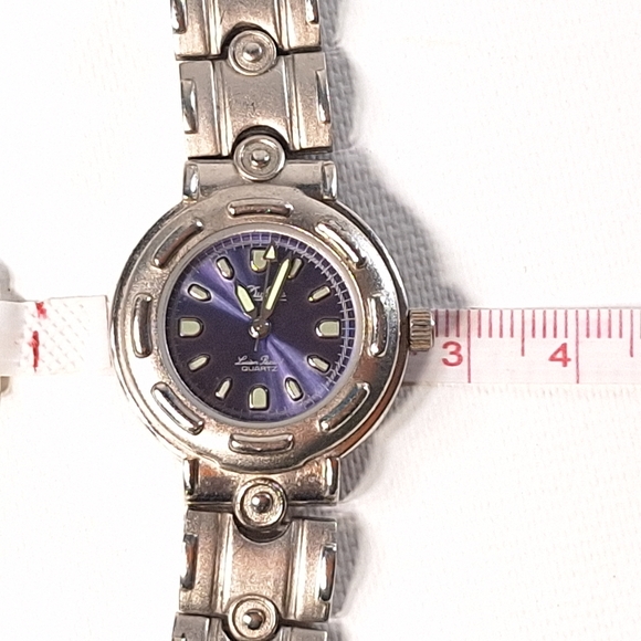 Dufonte Lucien Piccard Women's Watch Blue Silver Tone, New Battery - Picture 8 of 11